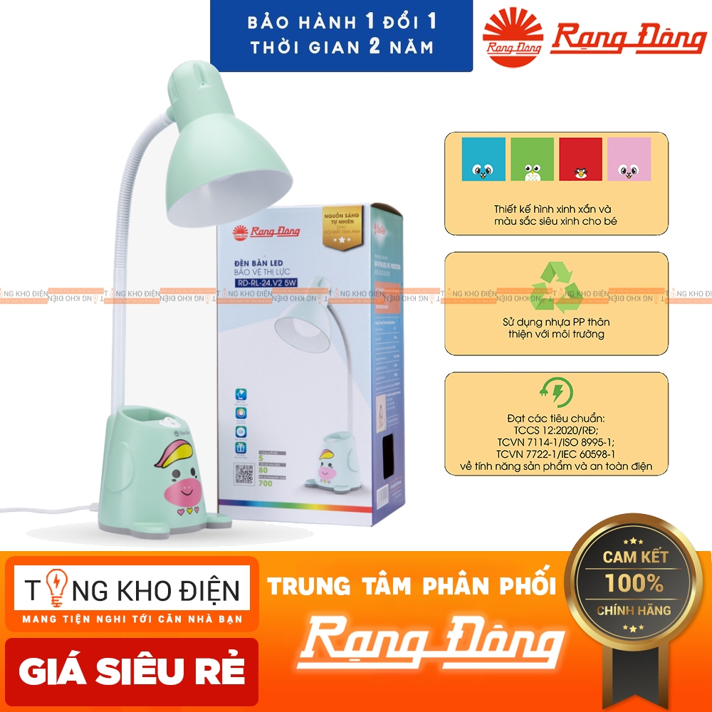 Đèn bàn chống cận LED Rạng Đông 5W (RL-24.V2)
