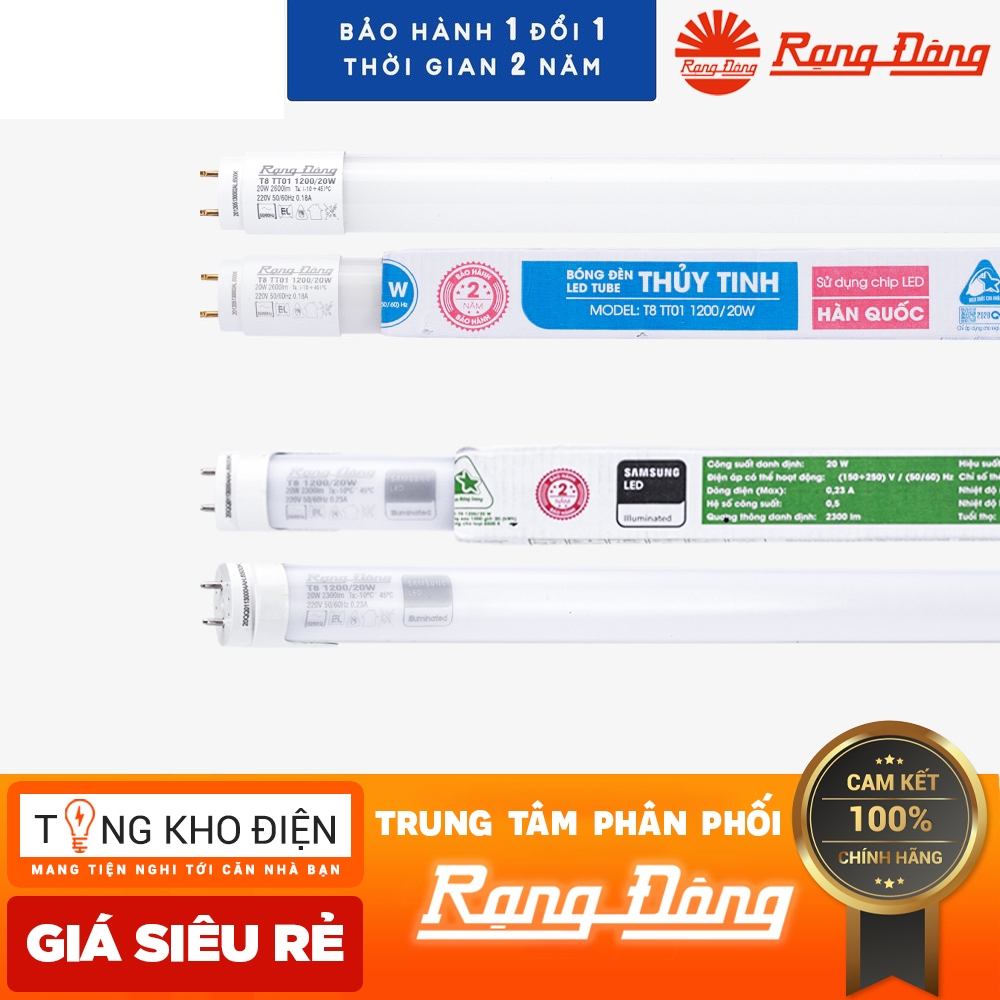 Bóng đèn tuýp LED 1.2m/20w & 0.6m/10w Rạng Đông [CHÍNH HÃNG]