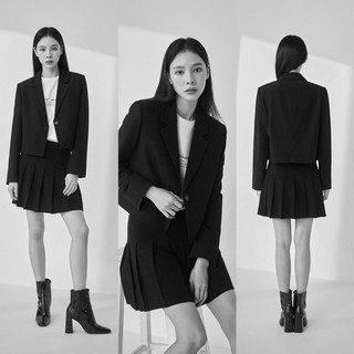 HIPU.VNXK - Áo khoác croptop blazer Mixxo có mút vai.