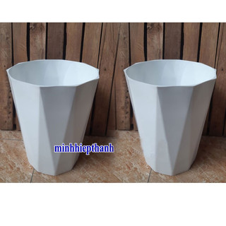 combo 2 chậu nhựa kim cương trồng cây đường kính 30cm