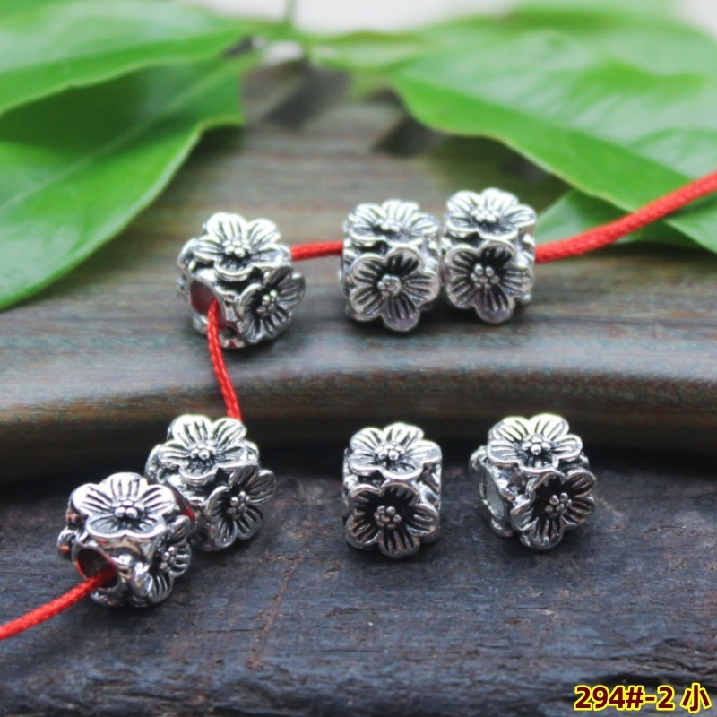 Charm bạc chặn hình hoa - bạc 925