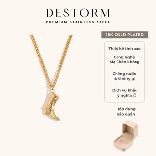  Dây chuyền nam/nữ chiếc giày mạ vàng 18K Destorm, Vòng cổ nữ thiết kế chống nước và tặng hộp bảo quản - N750