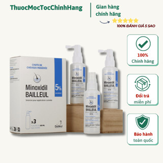 Thuốc Xịt Mọc Tóc Minoxidil Bailleul 5% - NHẬP TRỰC TIẾP PHÁP - KÍCH THÍCH MỌC TÓC [Hộp 3 lọ 60ml]-HSD 2026