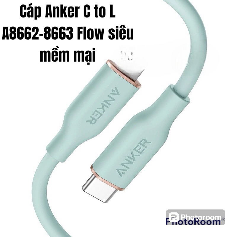 Cáp sạc nhanh Anker Powerline III Flow C to L 20W 30W - A8662 A8663 Siêu mềm mại siêu bền