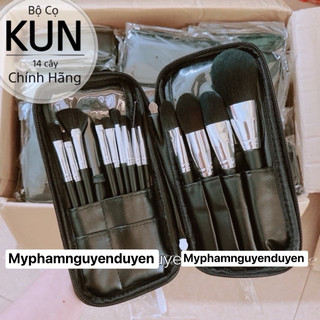Bộ Cọ KUN 14 Cây Cá Nhân Kèm Bao Da Sang Chảnh chất lông thú siêu mềm mịn [Chính Hãng]
