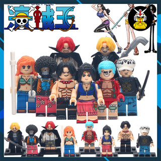 KT1013  Mô Hình One Piece Đồ Chơi Xếp Hình Nhân Vật Nico Robin Franky Law Sabo Shanks Nami Ace Brook