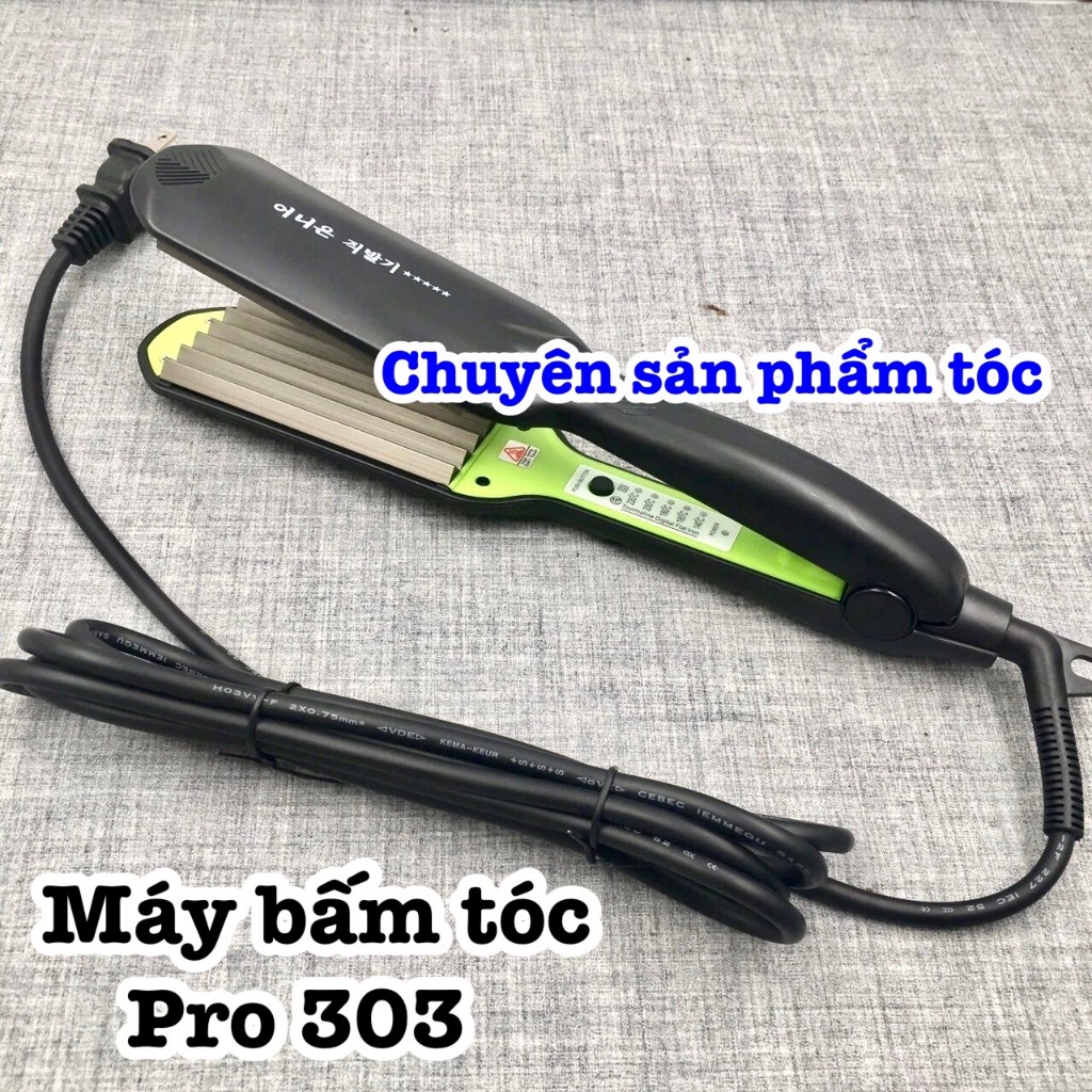 ✅Máy bấm tóc PRO 303 cao cấp - Chất liệu hợp kim phủ ceramic chống hư hại tóc - 5 mức chỉnh nhiệt 140-220 độ