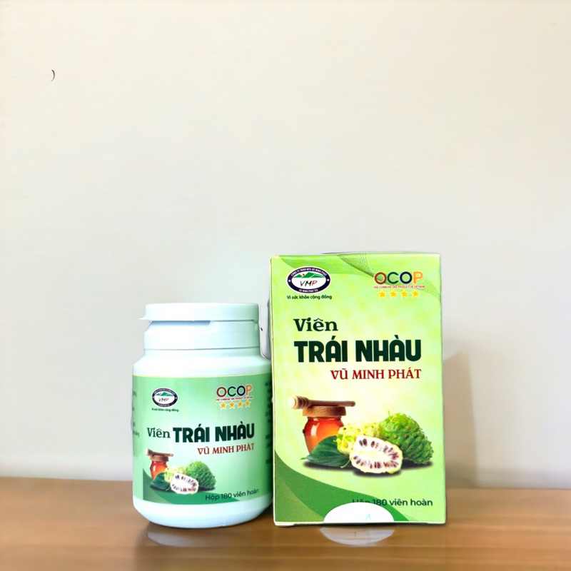 Viên Trái Nhàu VŨ MINH PHÁT - Hỗ trợ tiêu hóa - Giảm đau nhức - Tăng cường miễn dịch.