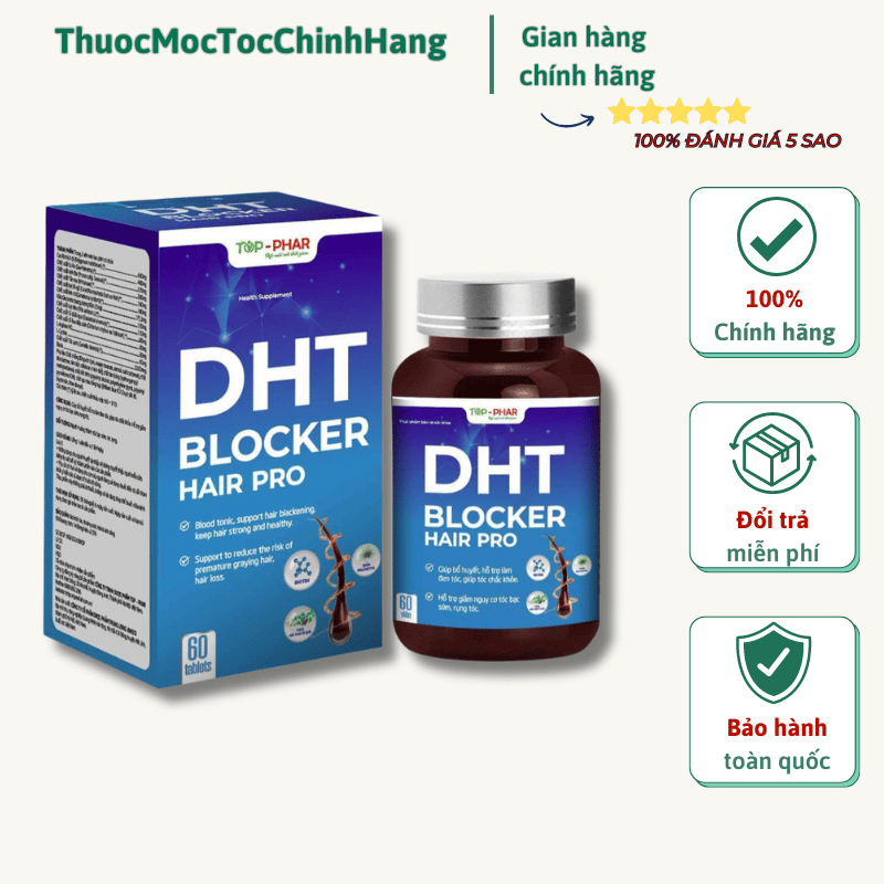 DHT BLOCKER HAIR PRO Chống DHT - Mọc tóc - Giảm Rụng