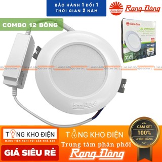[COMBO 12 bóng] Đèn LED downlight âm trần đổi màu 7W khoét lỗ 90mm Rạng Đông [CHÍNH HÃNG]