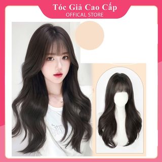 Tóc giả nữ nguyên đầu đẹp - ❤️FREESHIP❤️ xoăn dợn sóng tự nhiên 8148, tặng kèm lưới trùm wig.
