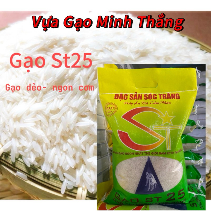 10kg Gạo ST25 - Thơm, dẻo, mềm cơm