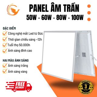 Panel Âm Trần 60x60cm | Đèn Led Panel | Công suất 50W 60W 80W 100W | Bảo Hành 3 Năm