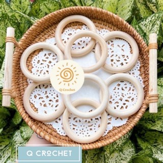 (Loại 1) Vòng gỗ tập cầm nắm, đồ treo nôi cho bé, làm đồ handmade