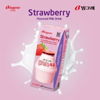 Combo 2 lốc Sữa Chuối – Dâu Hàn Quốc Binggrae (200ml x 12 hộp)