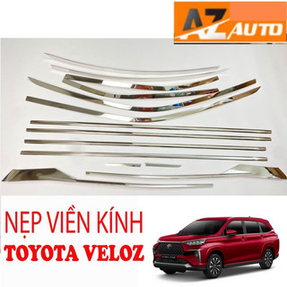 Nẹp viền chân kính, cong kính xe TOYOTA VELOZ 2022-2024 chất liệu inox sáng bóng