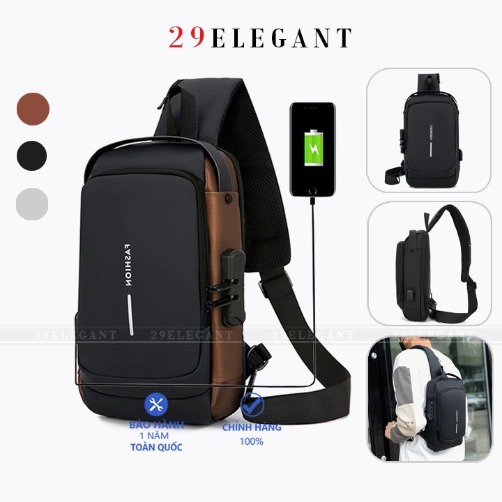 Túi Đeo Chéo Nam Chất Lượng Cao Cấp, Thời Trang, Có Khóa Chống Trộm