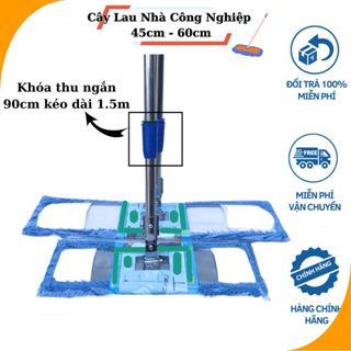 Cây Lau Nhà Công Nghiệp 60cm 45cm Cao Cấp , Cây Lau Nhà San Hô - Mua 1 Cây Tặng 1 Bông San Hô