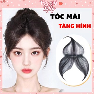  Tóc mái giả tàng hình được dệt thủ công tóc thật 100% che hói trán và thái dương tự nhiên nhẹ nhàng không lộ T222 