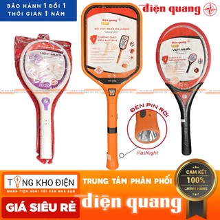[CHÍNH HÃNG] Vợt muỗi Điện Quang | Bảo hành 1 đổi 1 | Tích hợp đèn pin, vợt muỗi thông minh an toàn