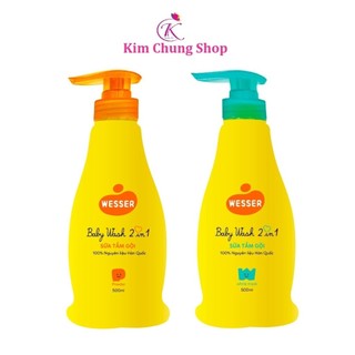 Sữa tắm gội 2 in 1 Wesser cho bé chai lớn (500ml)