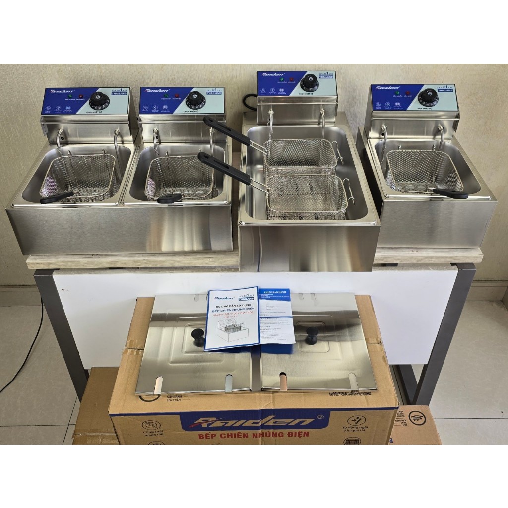 Bếp chiên nhúng đơn ngập dầu Raiden RD-1106 - Dung tích 6 lít - BH 12 tháng