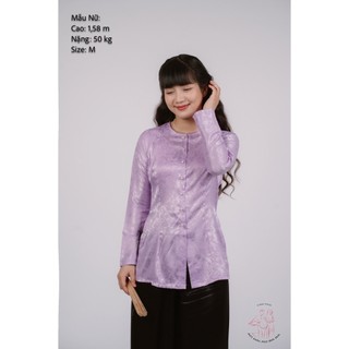 Áo lẻ bà ba gấm Tím/vàng cúc/xanh lá/ Đỏ tươi- Có bộ bà ba Bigsize- may sỉ bà ba toàn quốc - May bộ bà ba theo yêu cầu