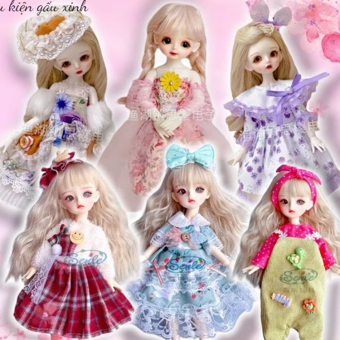 QUẦN ÁO ĐẦM CHO BÚP BÊ BJD 30CM (không kèm búp bê)