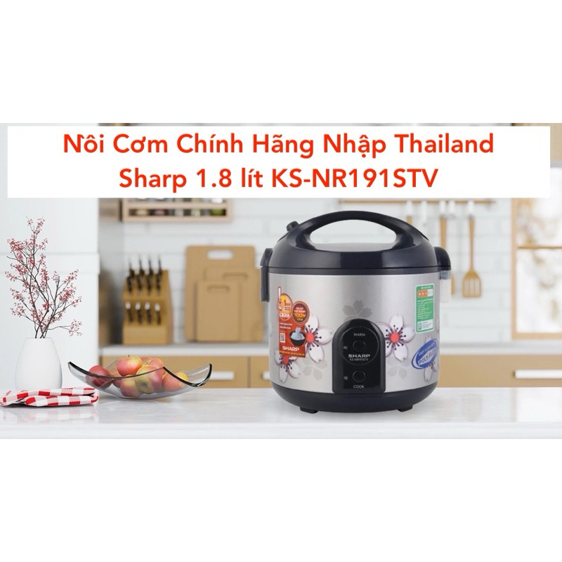Nồi Chính Hãng Sharp Nhập Thailand 1.8 lít KS-NR191STV || Hàng Trưng Bày Đẹp Như Mới