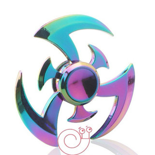 Con quay Finger Spinner 3 cánh nhon tròn phản quang kim loại
