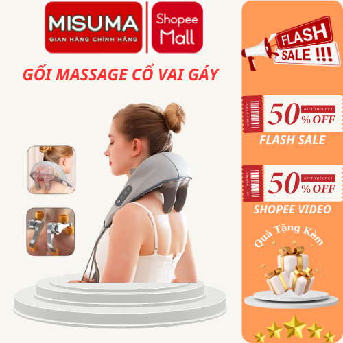 Máy Massage Cổ Vai Gáy 6D Misuma Thư Giãn, Cải Thiện Sức Khỏe Tổng Thể Dành Cho Văn Phòng, Người Cao Tuổi