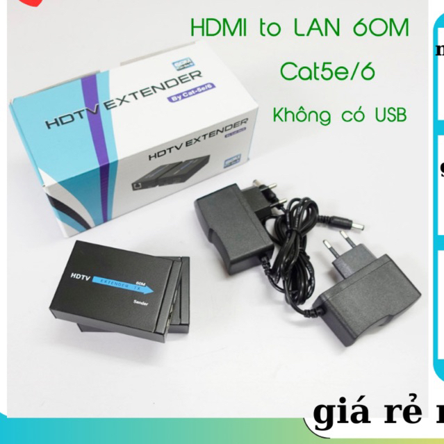 Bộ HDMI to lan 60m. HDMI kéo dài 60m