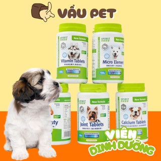 Viên SPIRIT bổ sung Canxi, Vitamin, Khoáng, men vi sinh, làm đẹp lông da cho chó [Hộp] | Vẩu Pet Shop
