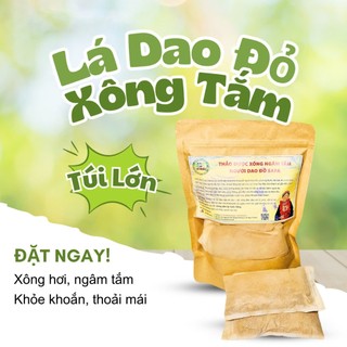 Lá Xông Tắm Dao Đỏ Dân Tộc SaPa | Xông Hơi Phục Hồi Sức Khỏe, Ấm Người, Lá Tắm Dao Đỏ Túi Lọc - Lá Tắm Sau Sinh