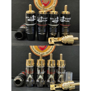 JAck AV hàn Goldsnake xám và đen. Đầu cắm êm. Mối hàn chắc chắn, ăn thiếc. Báo giá 1 chiếc