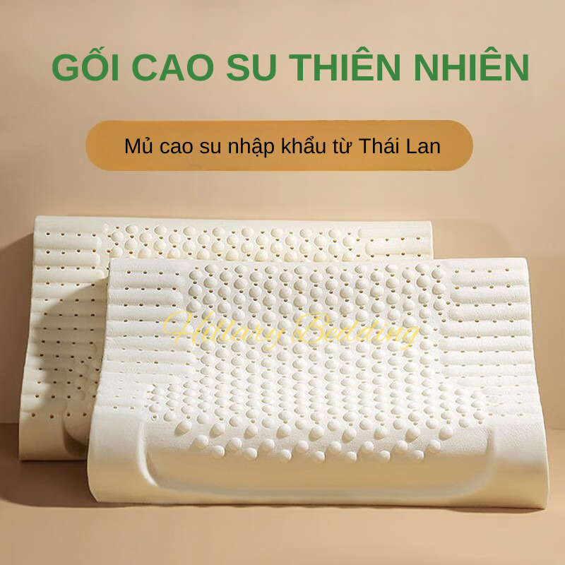 Gối cao su thiên nhiên cao cấp chống đau mỏi vai gáy an toàn với trẻ nhỏ kích thước 30x50,40x60cm