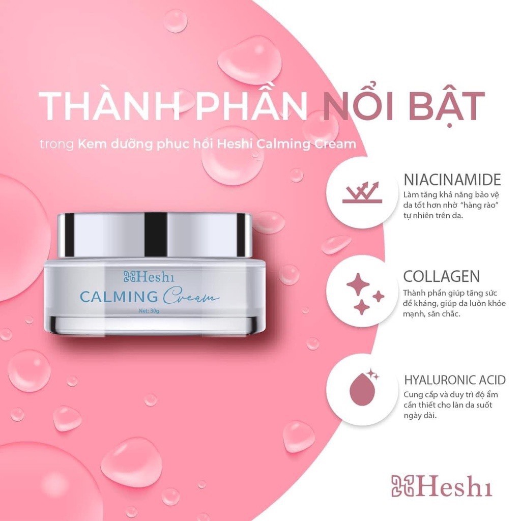 Kem dưỡng heshi phục hồi da mỏng yếu -  Heshi Calming Cream 30g