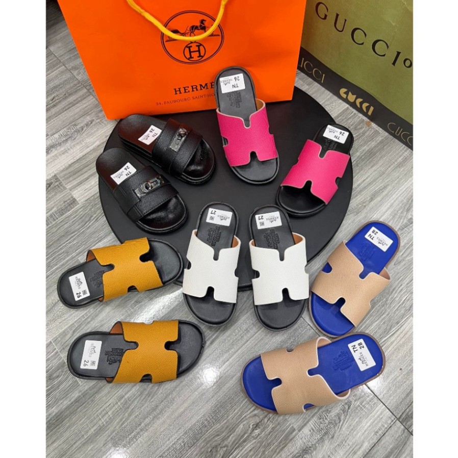 Dép lê HM BÉ TRAI QUAI DA SIZE 23-36