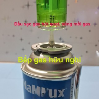 100 đầu bơm gas bật lửa, hột  quẹt gas bằng bình gas mini