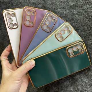 Ốp lưng Oppo Reno 5 dẻo màu xi bóng đẹp bảo vệ camera