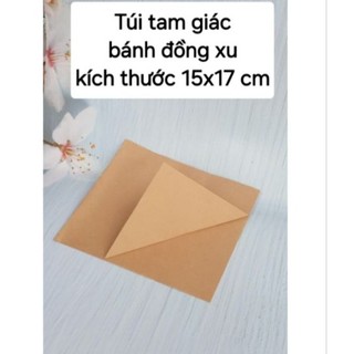 100 chiếc túi giấy bánh mỳ tam giác kt 15x17 cm