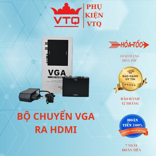 Bộ chuyển VGA sang HDMI chính hãng, tín hiệu tốt, kèm nguồn sạc. bảo hành 6 tháng.shopphukienvtq