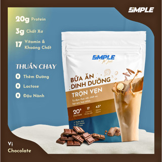Simple meal: đồ uống thay thế bữa ăn - bột uống + làm bánh high protein - organic&vegan