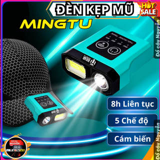  Đèn kẹp mũ đội đầu câu cá dã ngoại Mingtu siêu sáng đèn kẹp mũ cảm biến cao cấp Đồ Câu Việt Bắc 