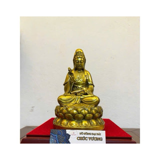 Tượng Phật Bà Quan Âm Bằng Đồng Vàng Để Ô tô
