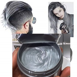 Combo sáp vuốt tóc nhuộm màu xám khói Ash Mud và gôm keo xịt tóc giữ cứng nếp | Tặng lược | Lên màu nhanh | Gội là trôi