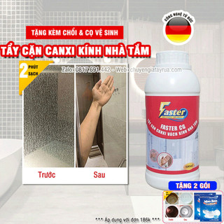 (SIÊU MẠNH) Nước Tẩy Cặn Canxi Trên Kính Nhà Tắm, Vệ Sinh Gương Nhà Tắm Bị Ố Mờ Chai Lớn Faster CG Plus 500ml