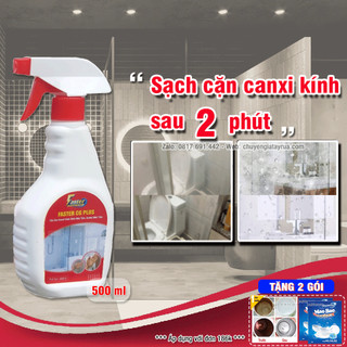 (XỊT LÀ SẠCH) Combo Xịt Tẩy Cặn Canxi Trên Kính Nhà Tắm, Vệ Sinh Gương Nhà Tắm Bị Ố Mờ Faster CG Plus