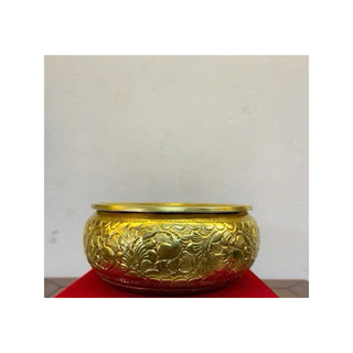 Cơi Đựng trầu Hoa văn Bằng Đồng Màu vàng