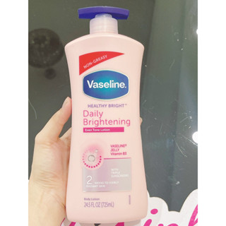 Sữa Dưỡng Thể Vaseline 725ml Dưỡng Trắng Sáng Da Nâng Tone Body Lotion Tone Up Chất Kem Hồng Nhạt Không Bết Dính